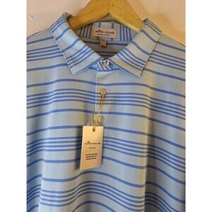 Peter Millar Blue Striped Polo Shirt